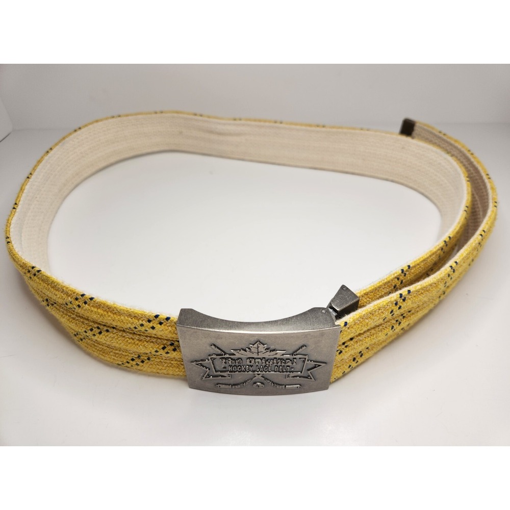The Original Hockey Lace Belt‎ by Tex Style Adjustable Yellow
